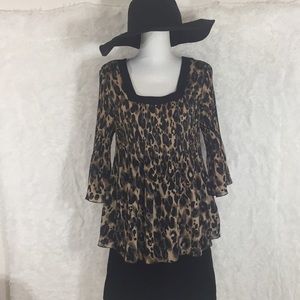 Cheetah Print Blouse